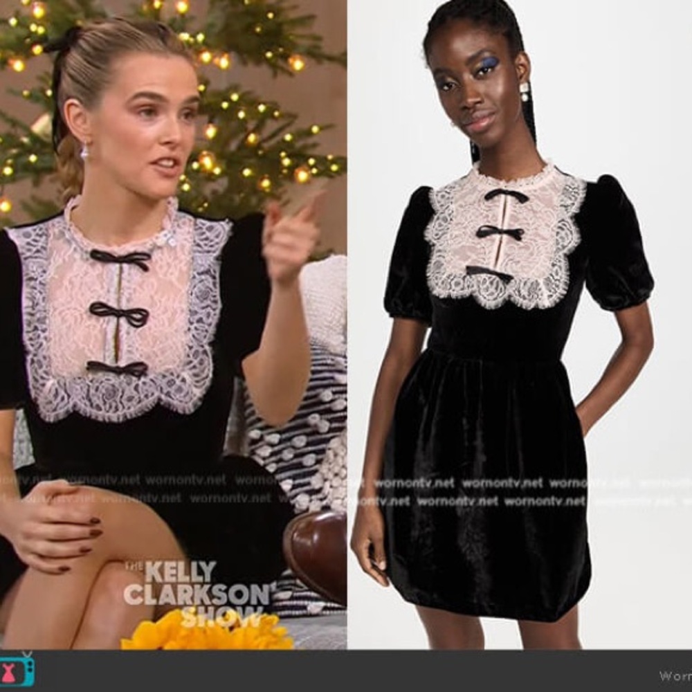 Like-new! SALONI Black Velvet dress